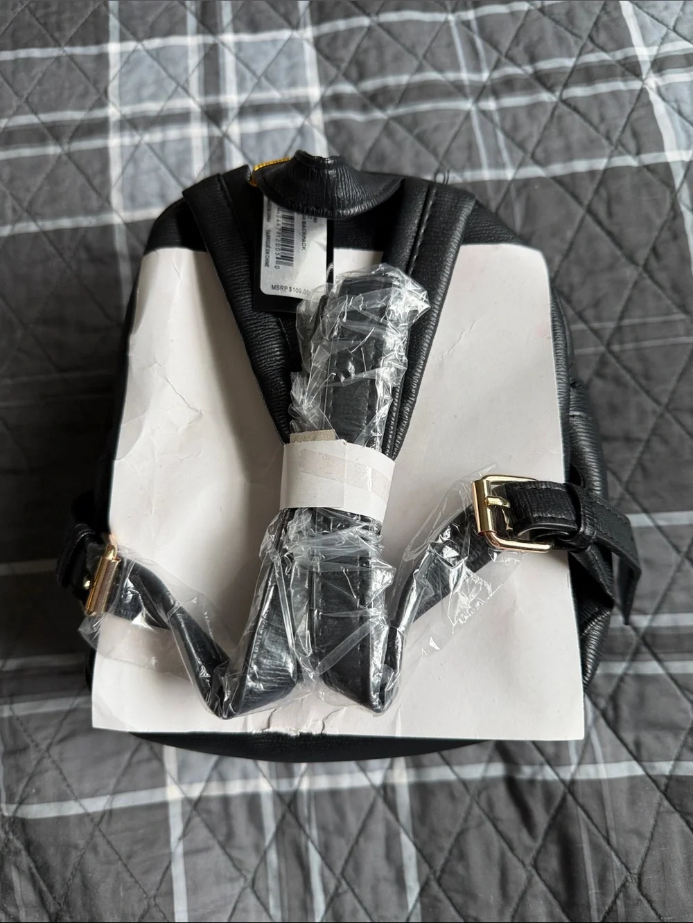 Bebe Gianna Black Mini Vegan Leather Backpack NWT Rer $109